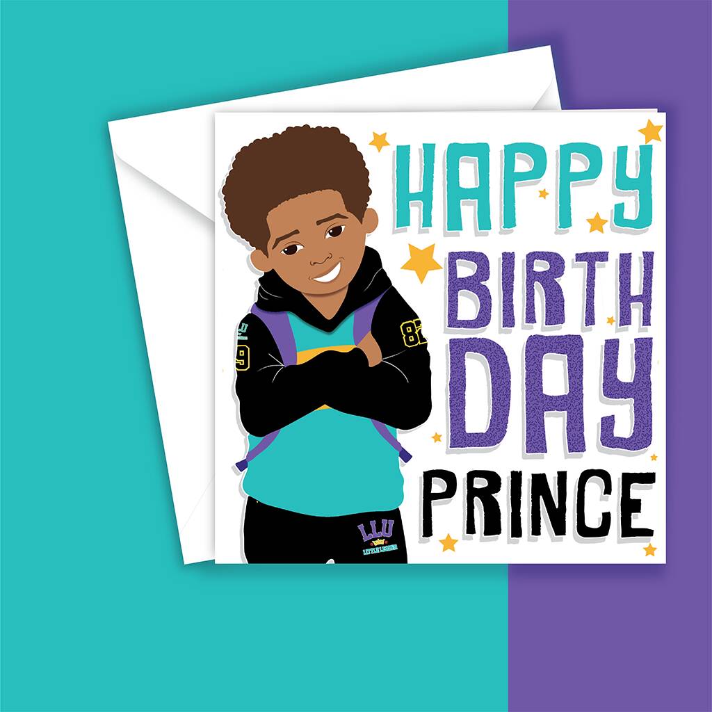 Prince Mixed Race Boy Birthday Card, 1 of 5