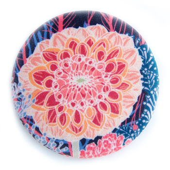 Nancy Silk Covered Compact Mirror, 6 of 6
