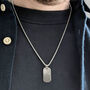 Fingerprint Small Dog Tag Stainless Steel Necklace, thumbnail 2 of 5