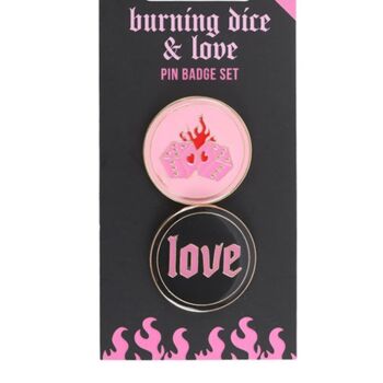 Valentine’s Pin Badge Set | Two Enamel Pin Badges, 2 of 6