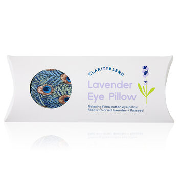 Relaxation Lavender Eye Pillow Peacock Feathers Print, 6 of 6