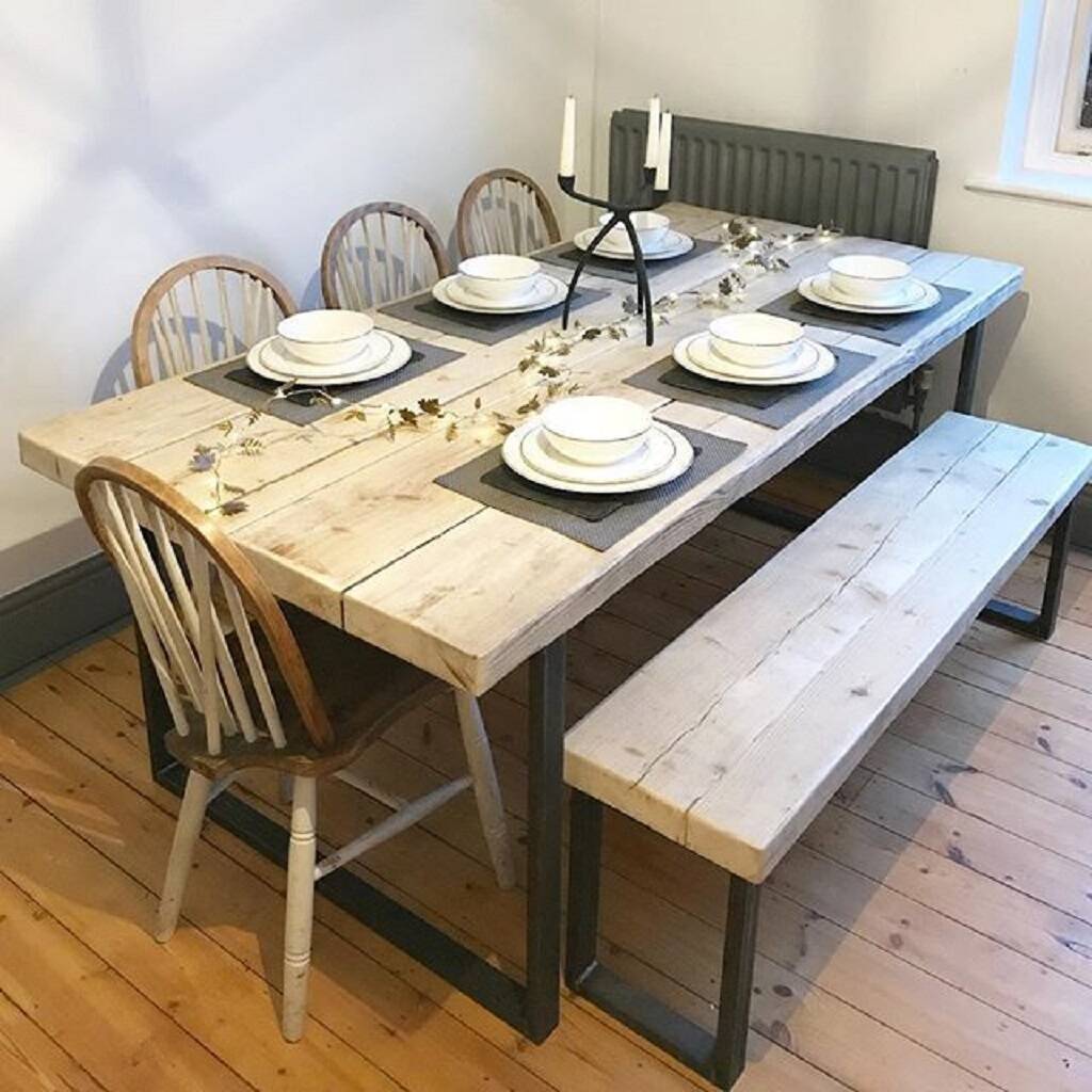 Reclaimed Industrial Classic Hcb Dining Table, 1 of 2