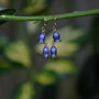 Bluebell Flower Drop Earrings, Gold Tone, thumbnail 1 of 4