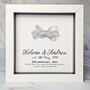 Personalised 25th Anniversary Gift Framed Silver Bow, thumbnail 1 of 7