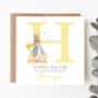 Personalised Easter Card Blue Bunny Splatter, thumbnail 1 of 4