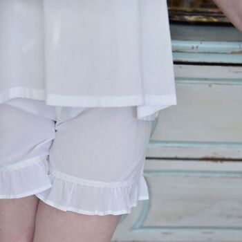 Ladies White Cotton Short Pyjama Set 'Juliet', 4 of 5