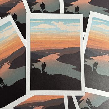 'Sunrise Over The Lake District' A4 Print, 4 of 5