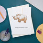 Rhino Keepsake Children's Birthday Card, thumbnail 1 of 2