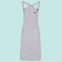 Cotton Canvas Cross Back Apron Personalised With Initials, thumbnail 4 of 7