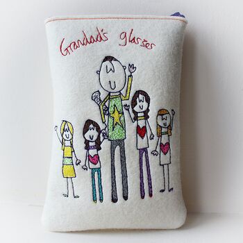 Personalised Embroidered Grandad's Glasses Case, 6 of 12