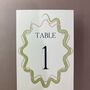Modern, Fun, Wavy Colourful Table Numbers, thumbnail 3 of 6