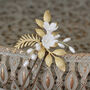 Freshwater Pearl Gold Hair Pin, thumbnail 3 of 5