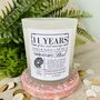 Personalised 11th Steel Anniversary Meaning Candle, thumbnail 3 of 11