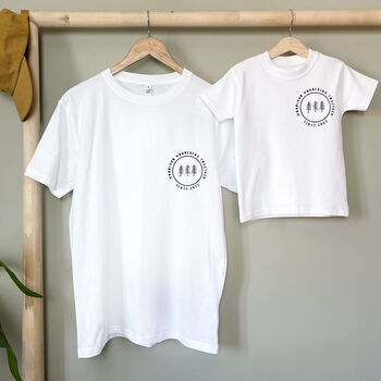 Personalised Woodland Wondering, Daddy And Me T Shirt Or Set, 2 of 3