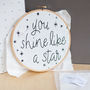 You Shine Like A Star Embroidery Hoop Kit, thumbnail 4 of 6