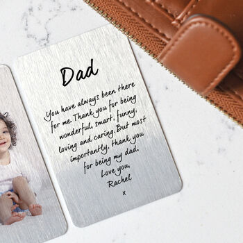 Personalised Wallet Metal Message Card For Dad, 5 of 7