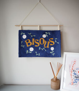 'Bisous' French For Kisses Wall Art Hanging, 5 of 6