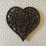 Cast Iron Recipe Book Stand And Heart Trivet Set, thumbnail 9 of 10