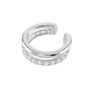 Melody Double Ear Cuff With White Topaz, thumbnail 1 of 6