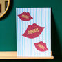 Mwah Lips Fun Pop Art A5 Print, thumbnail 1 of 2
