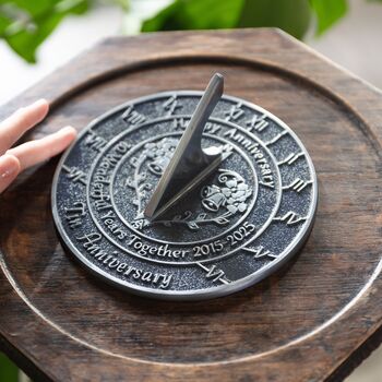 10th Tin Anniversary Sundial Gift Celebration Present, 4 of 5