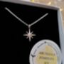 Handmade Sterling Silver North Star Birthstone Christmas Necklace: November Birthstone, thumbnail 2 of 12