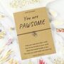 You Are Pawsome Paw Charm Wish Bracelet, thumbnail 1 of 4