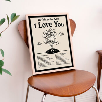 'I Love You' Retro Typographic Art Print, 9 of 9