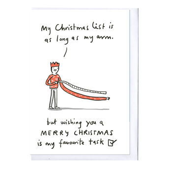 List As Long As My Arm Christmas Card, 2 of 2