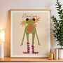 Happiest Frog | Personalised Art Print For Children, thumbnail 3 of 9