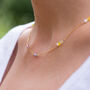 Dainty Zircon, Swarovski And Pearl Chain Necklace, thumbnail 1 of 12