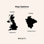 Personalised Gold Map Print, Engagement Gift, thumbnail 5 of 10