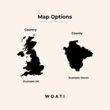 Personalised Gold Map Print, Engagement Gift, 5 of 10