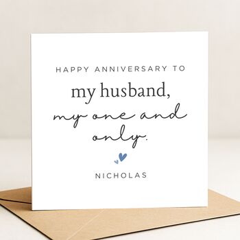 Anniversary Card Personalised For Husband, 2 of 7