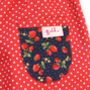 Reversible Baby Kids Cotton Spotty Strawberry Trousers, thumbnail 4 of 10