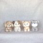 Adorable Plush Animal Keyring – Cat And Dog Bag Charms, thumbnail 1 of 9