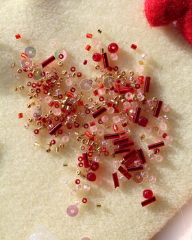 The Mini Beaded Felt Heart Kit, 10 of 12