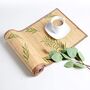 Brown Leaf Bamboo Table Runner, thumbnail 3 of 9
