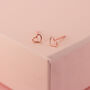 Mini Heart Studs In Rose Gold Fill, thumbnail 1 of 6