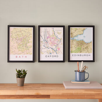 Framed And Personalised Oxford University Map Print, 4 of 5