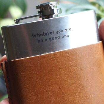 Spin Bowling Personalised Hip Flask In Gift Box, 4 of 5