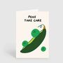 Peas Take Care Get Well Soon Sympathy Card, thumbnail 2 of 2