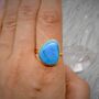 Gold Plated Silver Turquoise Ring: December Birthstone, thumbnail 6 of 9