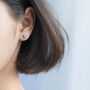 Sterling Silver Tiny Blue Ladybird Stud Earrings, thumbnail 2 of 6