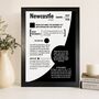Personalised Birth Year Print Birthday Gift For Newcastle United Fan, thumbnail 3 of 11