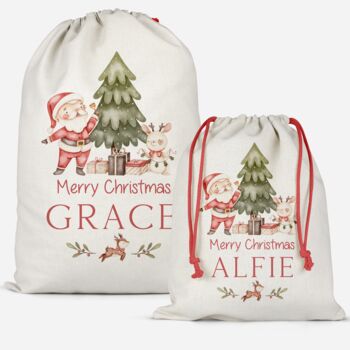 Personalised Santa And Friends Christmas Sack, 2 of 3