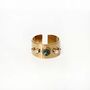 Wide Band 18k Gold Plated Contemporary Ring, thumbnail 1 of 2