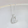 Sterling Silver Small Textured Heart Pendant, thumbnail 1 of 2