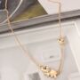 Golden Elephant Baby Charm Necklace, thumbnail 1 of 3
