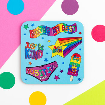 Blue Positivity Coaster, 2 of 5